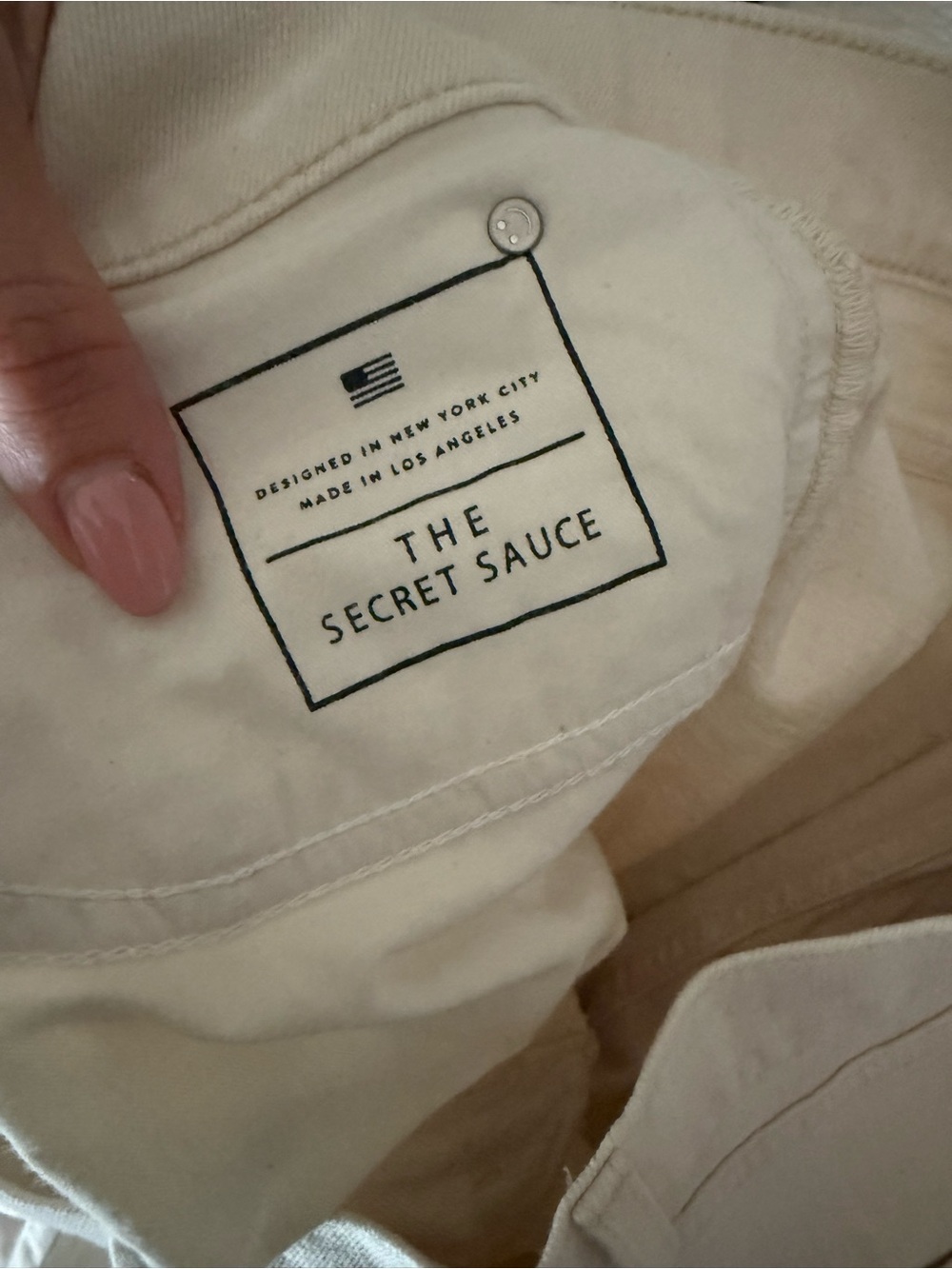 AYR • the secret sauce high rise Wide-Leg Jeans in Cream ecru - size 33 short - Picture 7 of 8